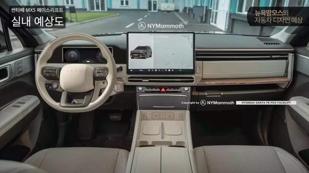 Ảnh dựng nội thất của Hyundai Santa Fe 2027 Ảnh dựng nội thất của Hyundai Santa Fe 2027