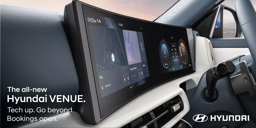 Màn hình cong 24,6 inch của Hyundai Venue 2026 Màn hình cong 24,6 inch của Hyundai Venue 2026