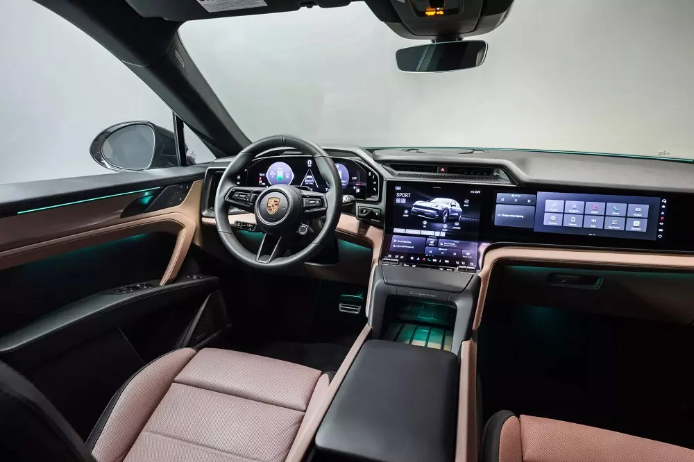Khoang lái của Porsche Cayenne Electric 2026 bản tiêu chuẩn Khoang lái của Porsche Cayenne Electric 2026 bản tiêu chuẩn