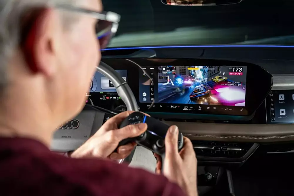 Xe Audi đời 2026 được nâng cấp thống chơi điện tử trong xe. Xe Audi đời 2026 được nâng cấp thống chơi điện tử trong xe.