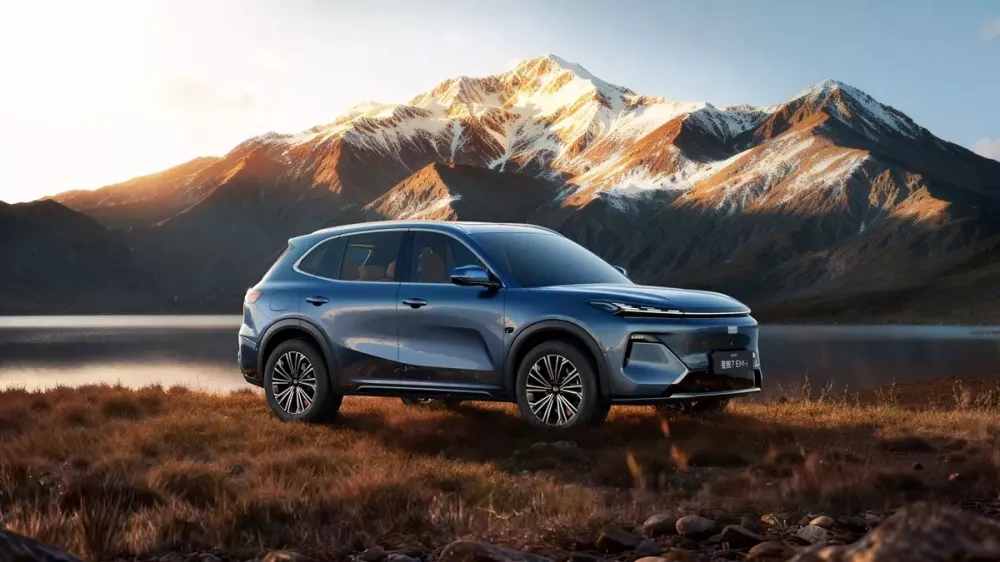 Geely EX5 PHEV 2026 màu xanh dương Star Sea Blue mới Geely EX5 PHEV 2026 màu xanh dương Star Sea Blue mới