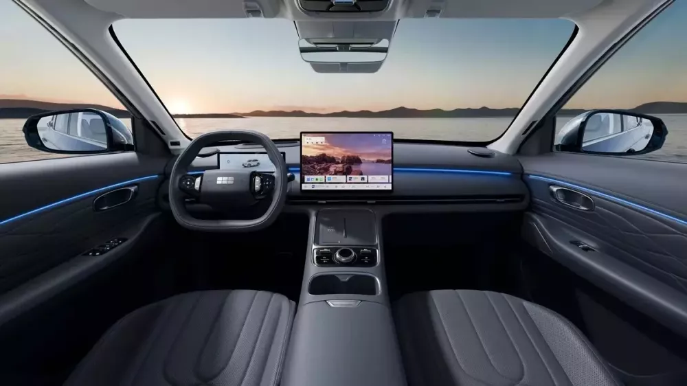 Nội thất màu xám Starship Grey mới của Geely EX5 PHEV 2026 Nội thất màu xám Starship Grey mới của Geely EX5 PHEV 2026