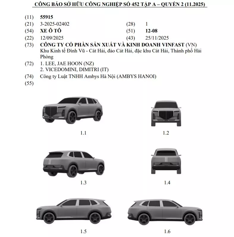 Mẫu SUV 3 hàng ghế mới của VinFast