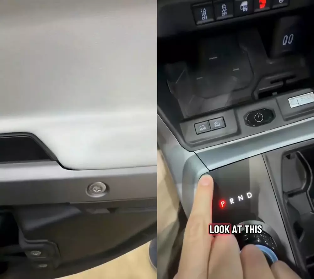 Hai Tiktoker chỉ ra những khoảng hở giữa các tấm ốp nội thất của chiếc Jeep Recon Hai Tiktoker chỉ ra những khoảng hở giữa các tấm ốp nội thất của chiếc Jeep Recon