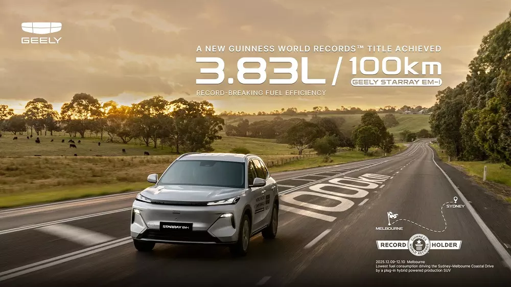 Geely EX5 EM-i sẽ bán ở Việt Nam vào năm sau lập kỷ lục khi chỉ ăn 3,83 lít xăng/100 km