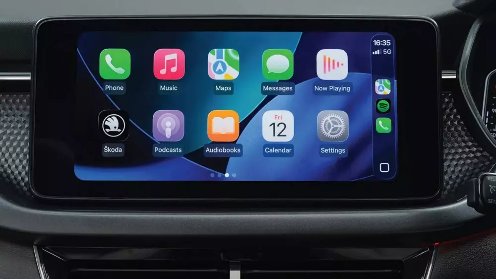 Màn hình thông tin giải trí 10,1 inch của Skoda Kushaq 2026 Màn hình thông tin giải trí 10,1 inch của Skoda Kushaq 2026