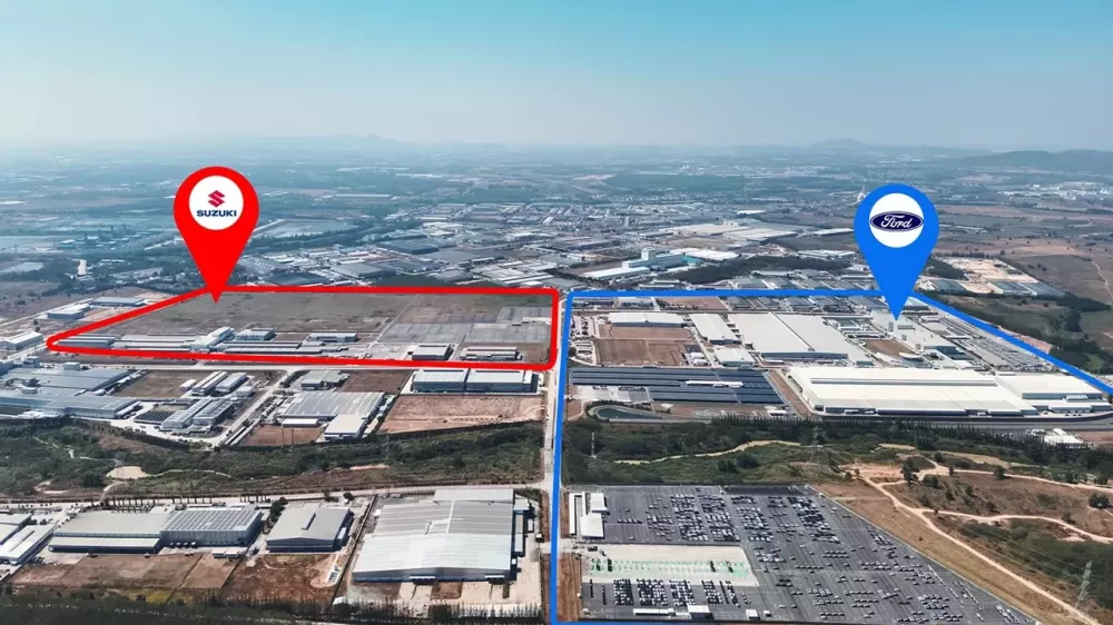 Nhà máy của Suzuki và Ford vốn nằm liền kề với nhau Nhà máy của Suzuki và Ford vốn nằm liền kề với nhau