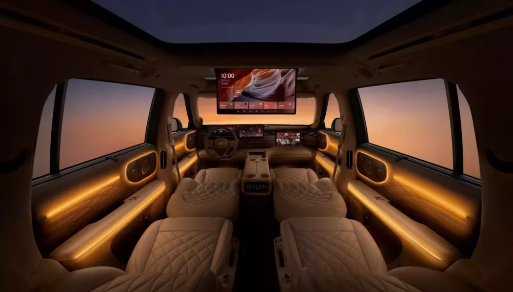 Màn hình giải trí treo trên trần dành cho hàng ghế sau của IM LS9 Hyper Màn hình giải trí treo trên trần dành cho hàng ghế sau của IM LS9 Hyper