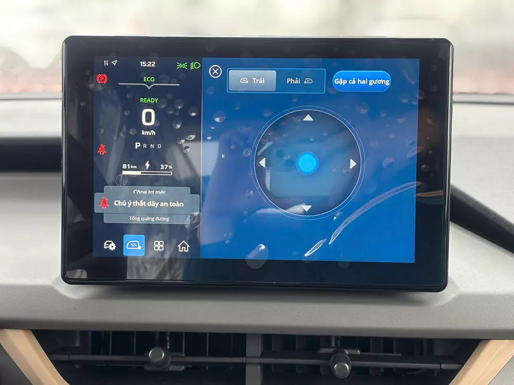 Màn hình thông tin giải trí của VinFast VF 3 Plus 2026 hỗ trợ kết nối điện thoại thông minh