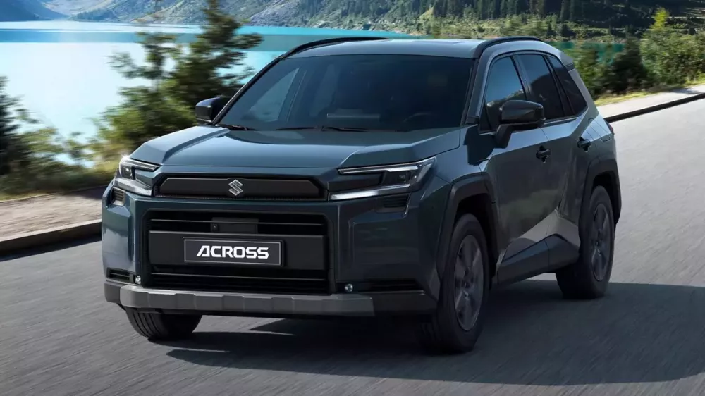 Suzuki Across 2026 trông gần như giống hệt Toyota RAV4, trừ logo trên lưới tản nhiệt
