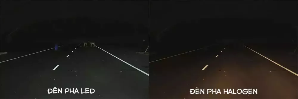 So sánh đèn pha LED và đèn pha Halogen của Hyundai Kona đời 2018-2021