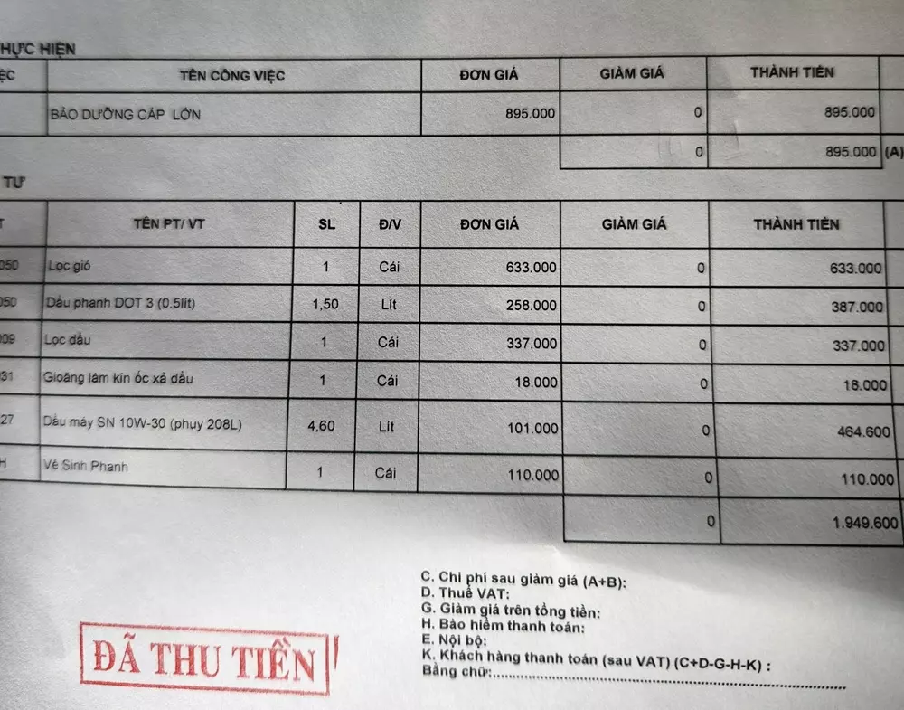 Các hạng mục bảo dưỡng ở mốc 40.000 km của chiếc Toyota Innova Cross HEV Các hạng mục bảo dưỡng ở mốc 40.000 km của chiếc Toyota Innova Cross HEV