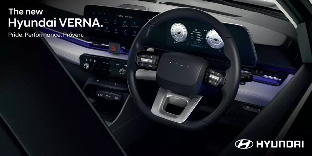 Hyundai Accent 2026 được trang bị khoang lái nâng cấp.