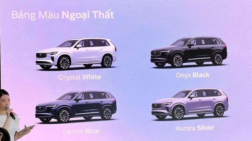 Bảng màu sắc của Volvo XC90 2026