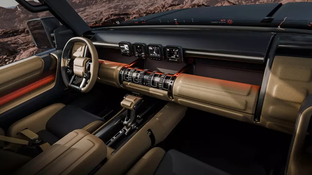 Hyundai Boulder có 4 màn hình nhỏ bên trong xe