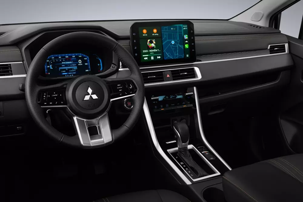 Nội thất màu đen của Mitsubishi Xpander 2026 bản cao cấp