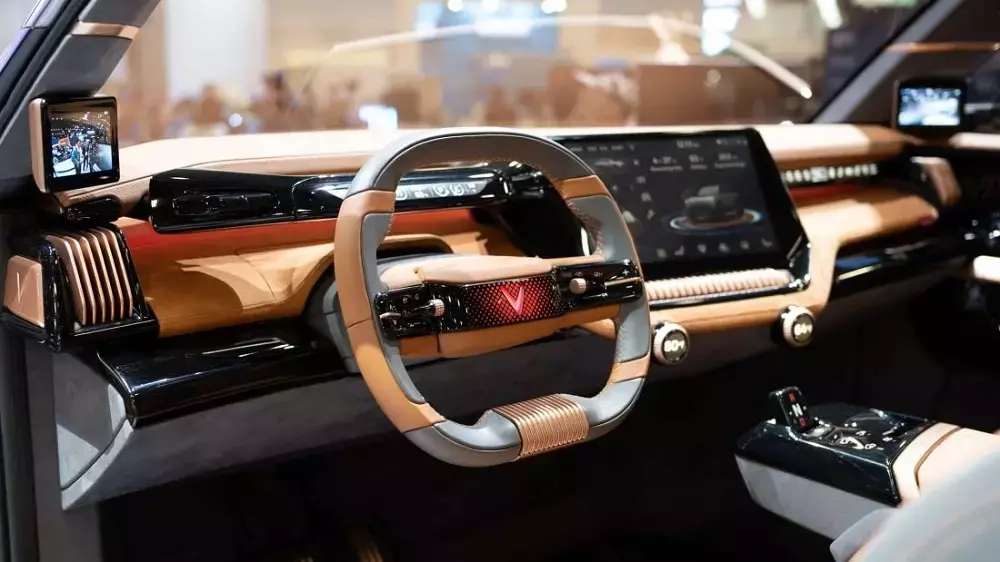 Cận cảnh vô lăng và mặt táp-lô của VinFast Wild Cận cảnh vô lăng và mặt táp-lô của VinFast Wild