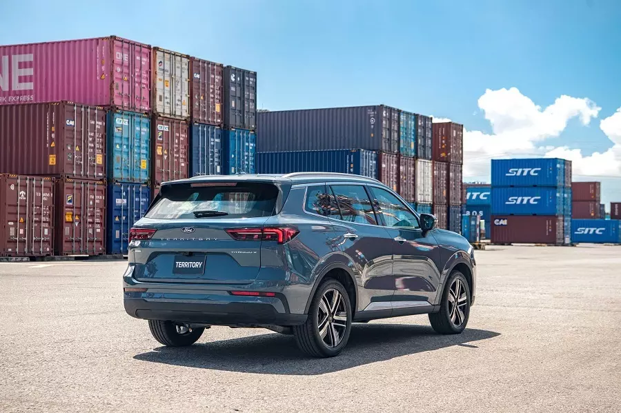Ford Territory màu xanh khói mới Ford Territory màu xanh khói mới