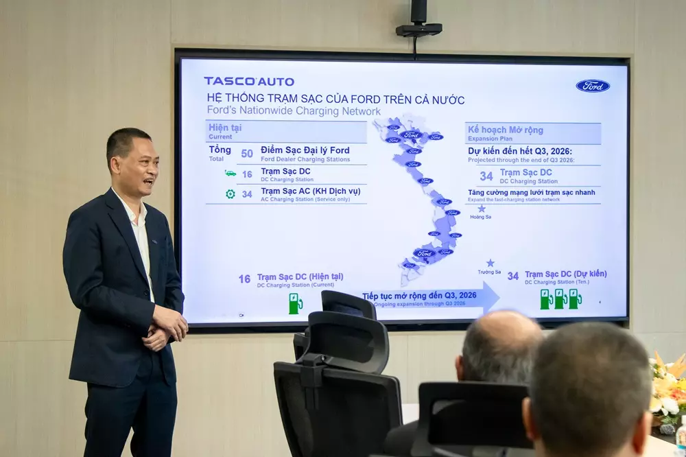 Mạng lưới trụ sạc của Ford Việt Nam năm 2026 Mạng lưới trụ sạc của Ford Việt Nam năm 2026