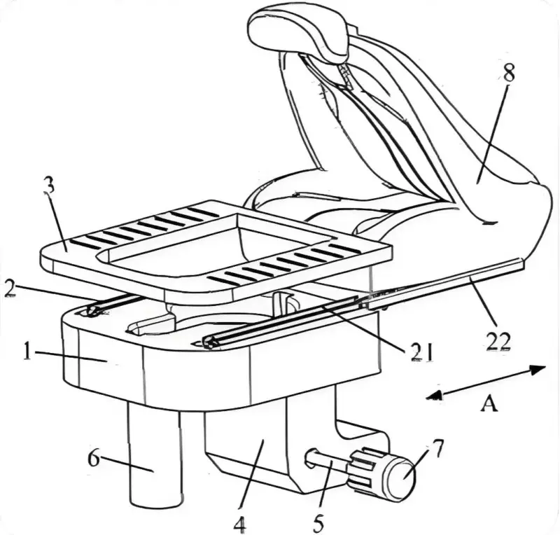 Cấu trúc của ghế ô tô tích hợp bồn cầu trong bằng sáng chế của Seres Cấu trúc của ghế ô tô tích hợp bồn cầu trong bằng sáng chế của Seres
