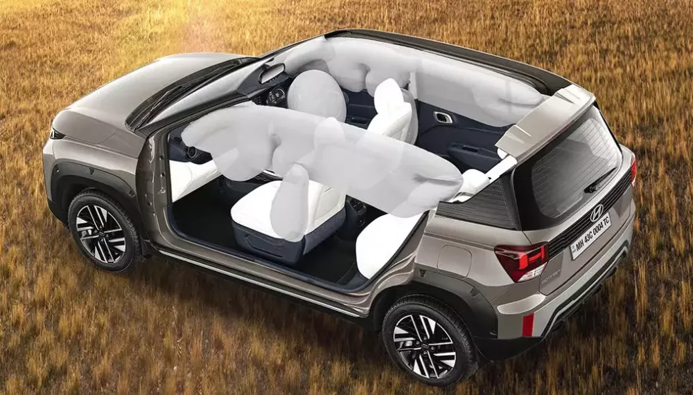 6 túi khí là trang bị tiêu chuẩn của Hyundai Exter