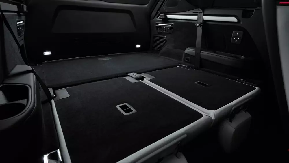 Hàng ghế sau của Audi Q9 2027 có thể gập phẳng xuống