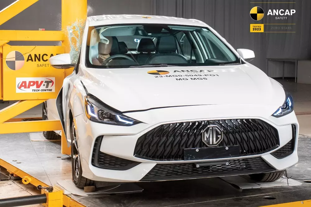 MG5 từng nhận đánh giá 0 sao trong thử nghiệm an toàn tại Úc