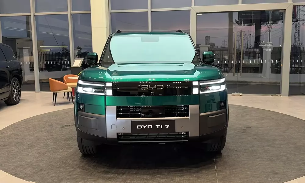 BYD Ti7 sở hữu thiết kế vuông vức. BYD Ti7 sở hữu thiết kế vuông vức.