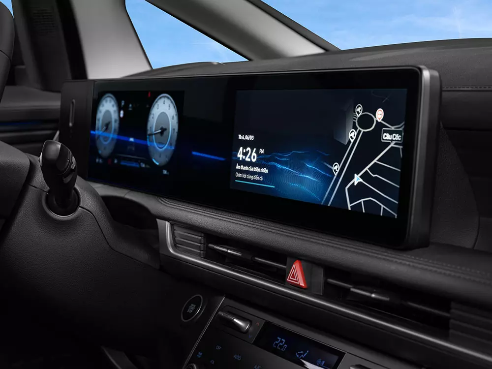 Cụm màn hình kép của Hyundai Stargazer 2026 Cụm màn hình kép của Hyundai Stargazer 2026