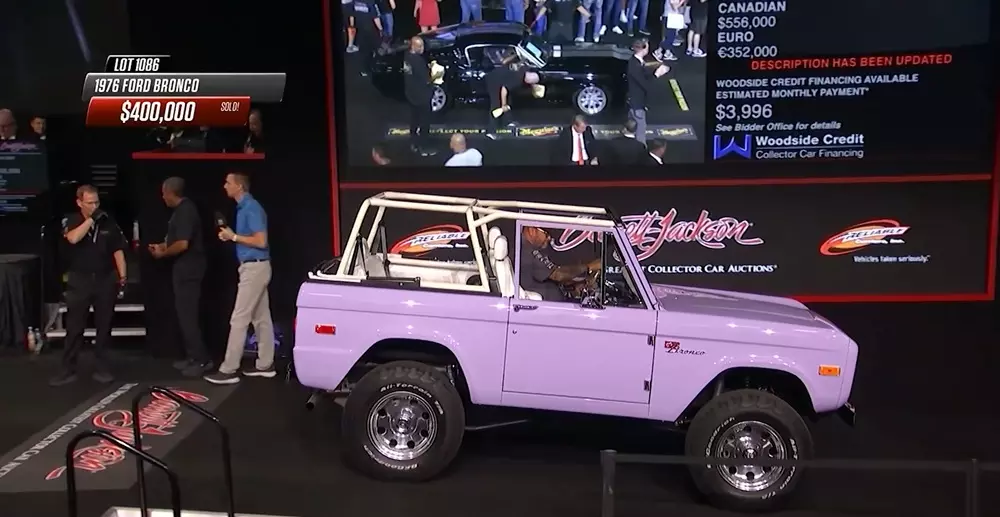 Chiếc Ford Bronco với thân vỏ do Juncheng sản xuất được bán đấu giá 400.000 USD tại Mỹ