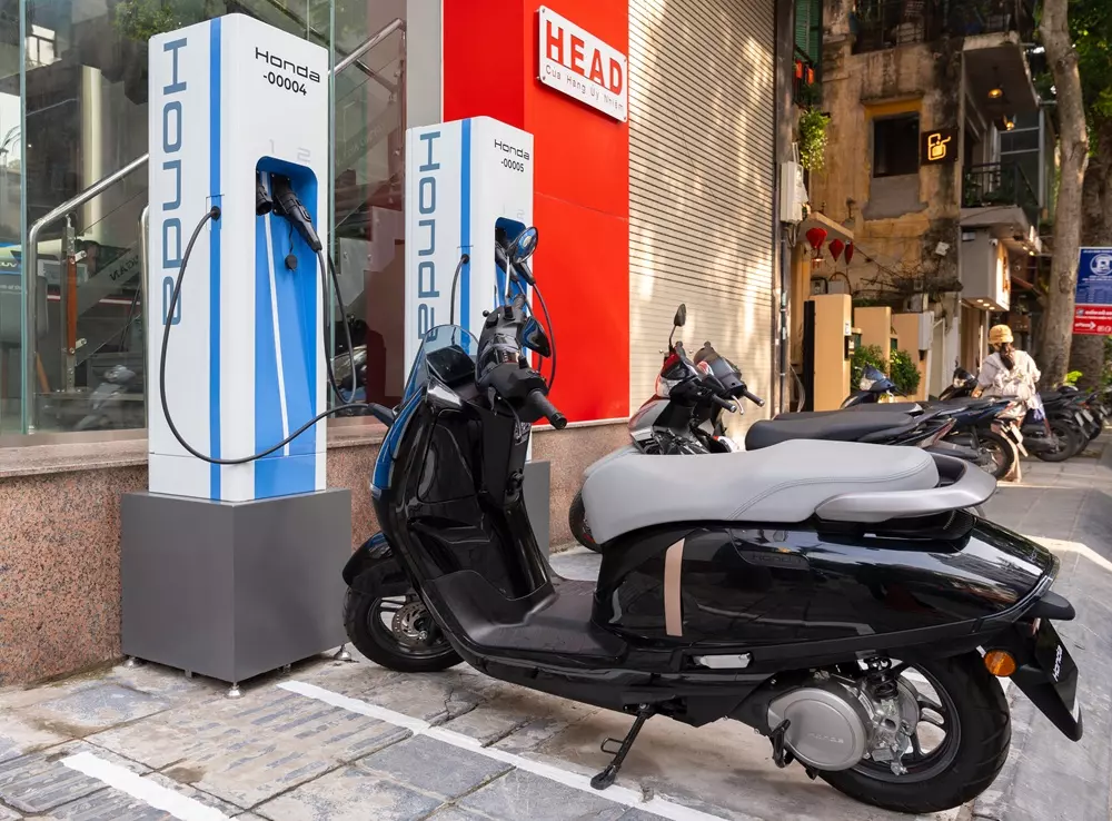 Trạm sạc pin của Honda Việt Nam được đặt tại các đại lý