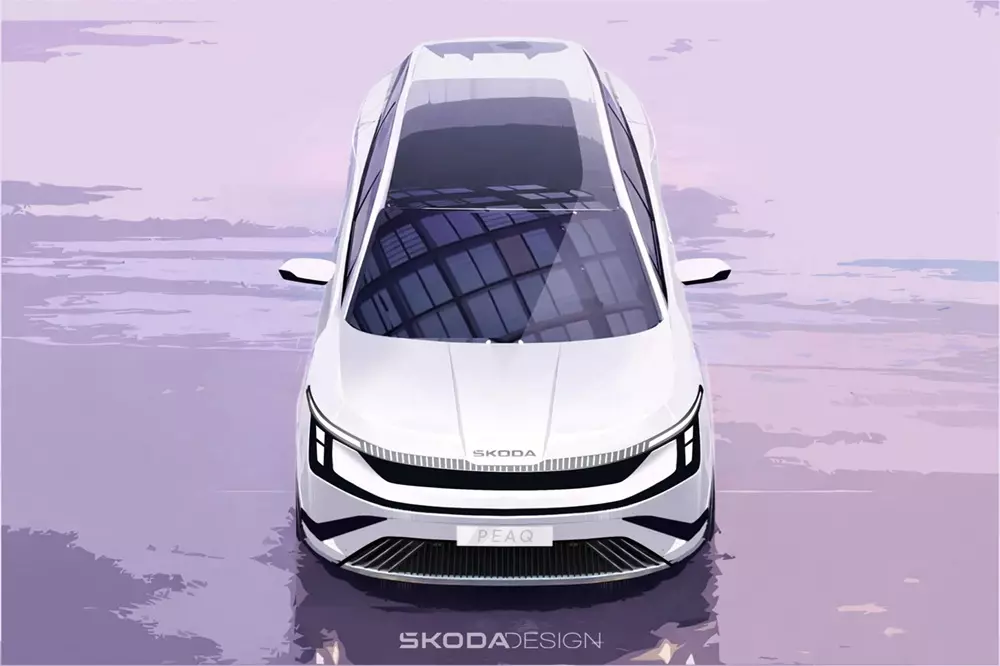 Cận cảnh thiết kế đầu xe của Skoda Peaq