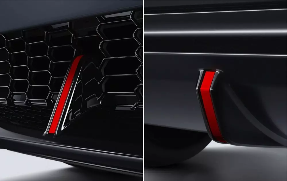 Trên cản trước và sau của Honda Prelude Limited Edition 2027 cũng có những điểm nhấn màu đỏ