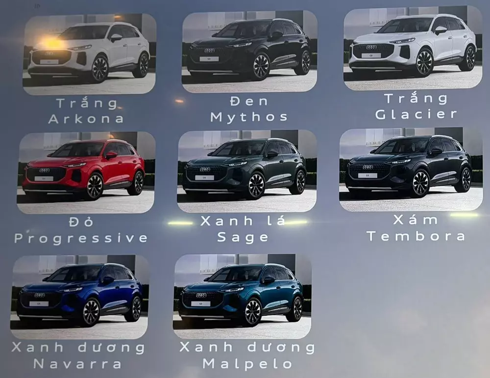 8 lựa chọn màu sắc của Audi Q3 2026 8 lựa chọn màu sắc của Audi Q3 2026