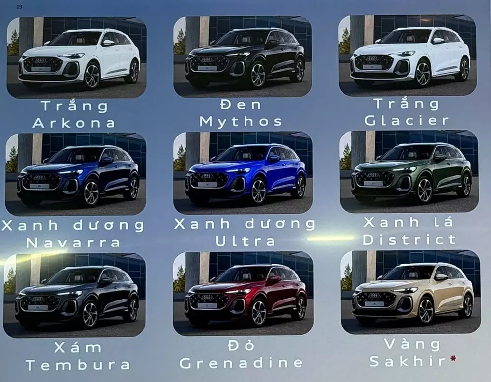 9 lựa chọn màu sắc ngoại thất của Audi Q5 thế hệ mới 9 lựa chọn màu sắc ngoại thất của Audi Q5 thế hệ mới