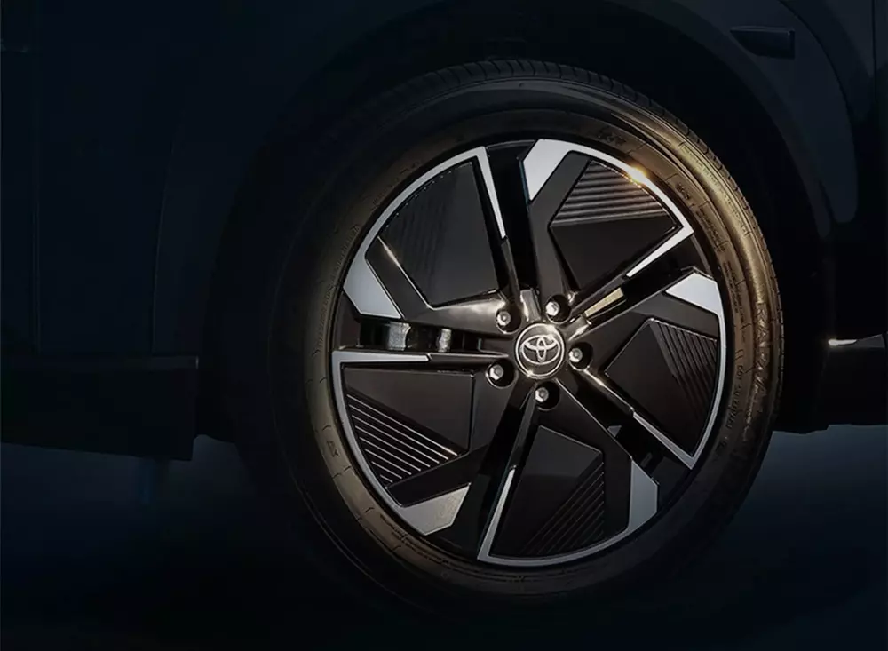 Bộ mâm của Toyota bZ3X Knight Edition có thiết kế khí động học hơn