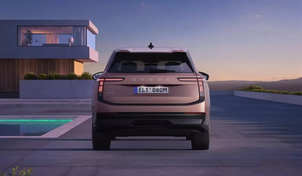 Skoda Peaq được trang bị cụm đèn hậu chữ T tương đồng với đèn pha