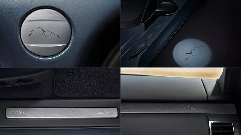Họa tiết ngọn núi xuất hiện trên nhiều khu vực của Land Rover Discovery Landmark 2027 Họa tiết ngọn núi xuất hiện trên nhiều khu vực của Land Rover Discovery Landmark 2027
