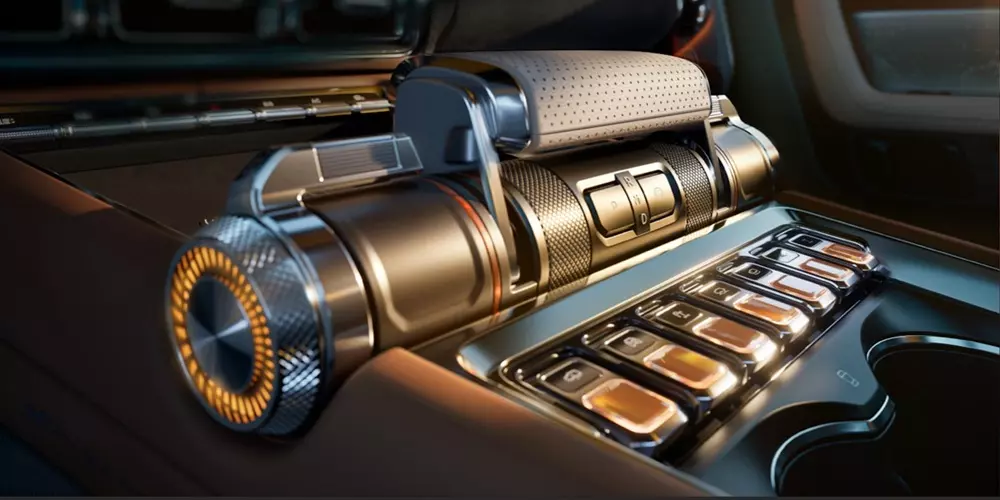 Các nút bấm vật lý bên dưới màn hình trung tâm của Geely Galaxy Cruiser 700 Các nút bấm vật lý bên dưới màn hình trung tâm của Geely Galaxy Cruiser 700