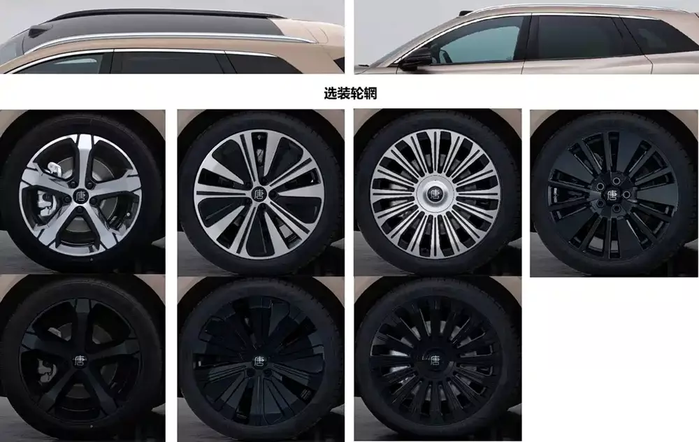 Các tùy cCác tùy chọn mâm của BYD Sealion 8 bản tiêu chuẩn mớihọn mâm của BYD Sealion 8 2027