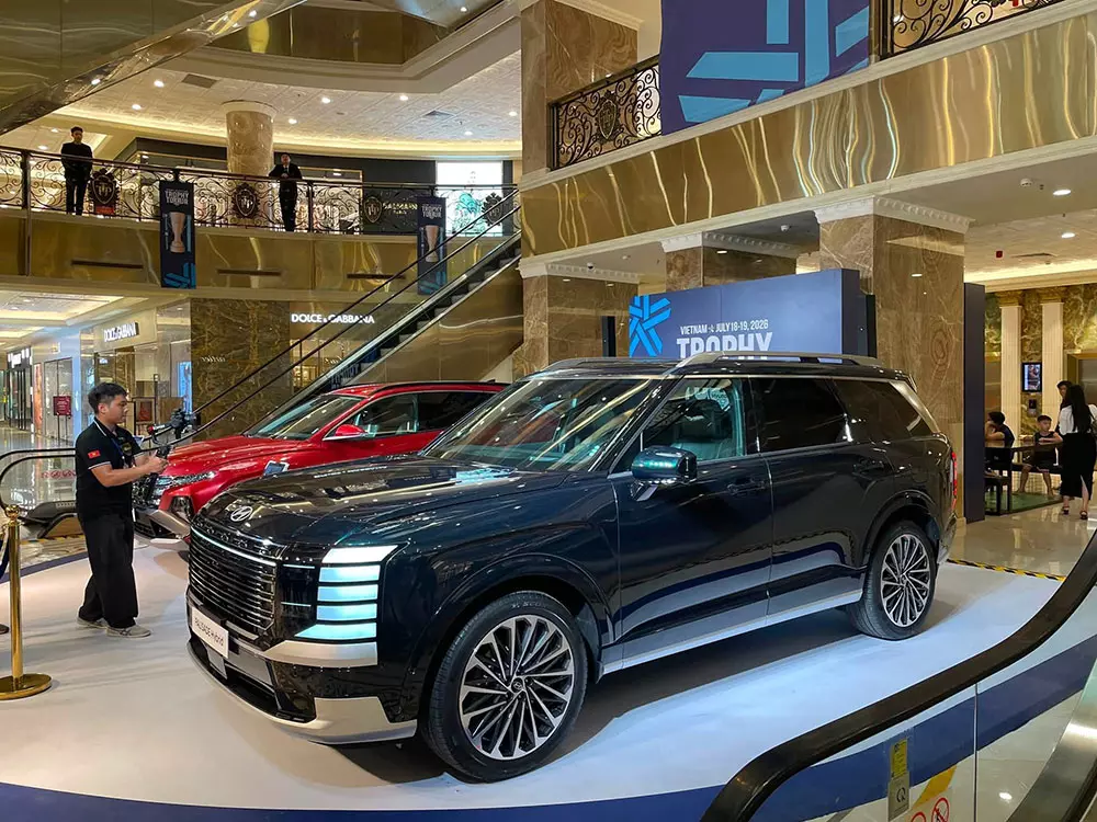 Hyundai Palisade 2027 sở hữu bộ mâm đa chấu mới. Hyundai Palisade 2027 sở hữu bộ mâm đa chấu mới.