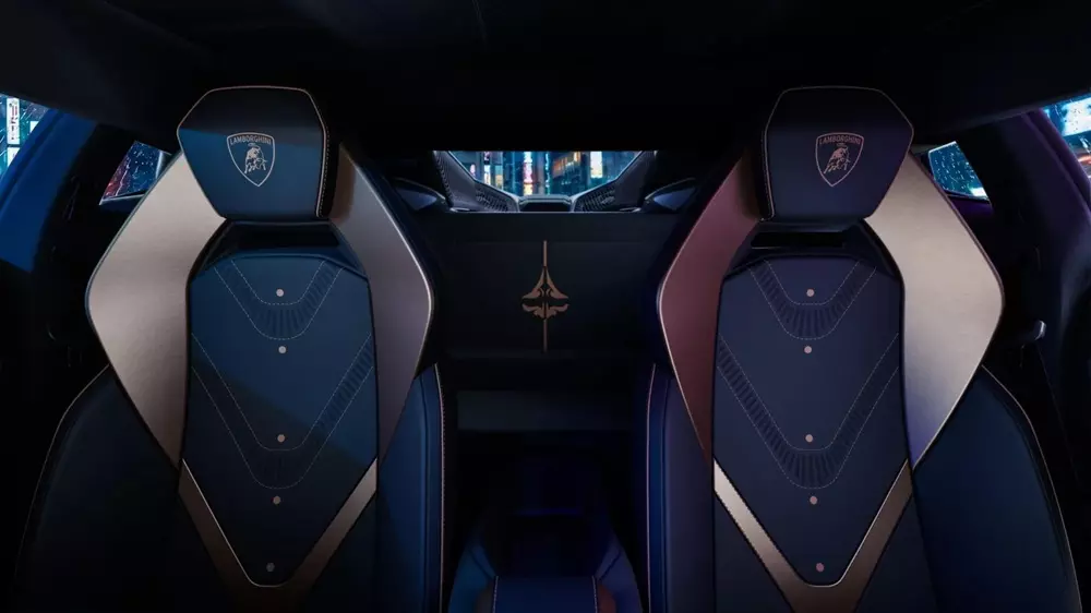 Ghế của Lamborghini Revuelto Impavido phối các màu sắc tương phản