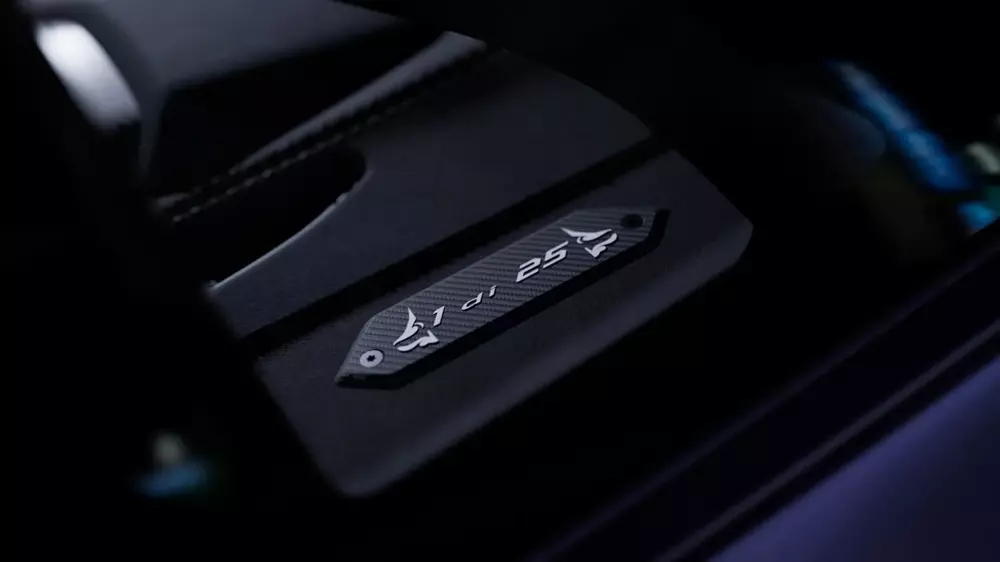 Tấm biển nhỏ bằng sợi carbon để đánh dấu số thứ tự xuất xưởng của Lamborghini Revuelto Impavido