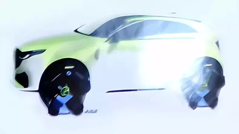 Hình ảnh phác họa của Mazda CX-3 thế hệ mới