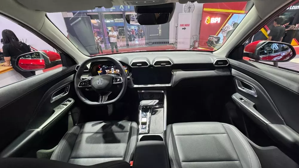 Nội thất của MG ZS 2027 được bọc da màu đen tuyền