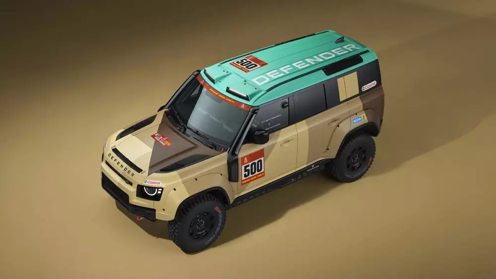 Land Rover Defender Dakar kết hợp màu vàng cát và xanh ngọc Land Rover Defender Dakar kết hợp màu vàng cát và xanh ngọc