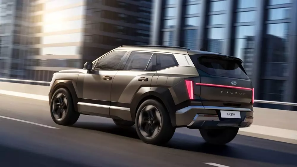Hyundai Tucson 2027 nhìn từ phía sau Hyundai Tucson 2027 nhìn từ phía sau