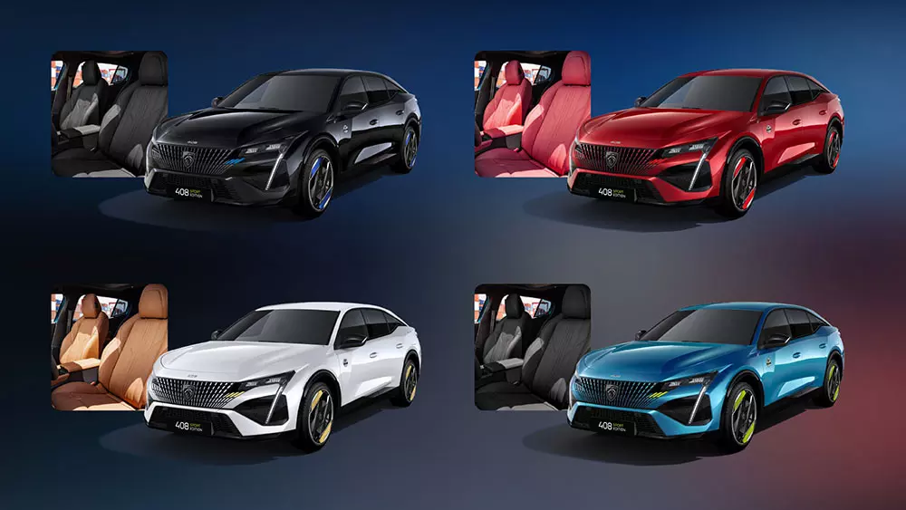 Chủ sở hữu có thể tự do sáng tạo phối màu để kiến tạo nên chiếc Peugeot 408 Sport Edition của riêng mình Chủ sở hữu có thể tự do sáng tạo phối màu để kiến tạo nên chiếc Peugeot 408 Sport Edition của riêng mình