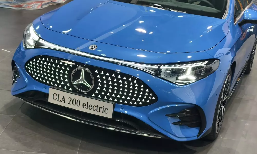 Cận cảnh khu vực đầu xe của Mercedes-Benz CLA 200 Electric Cận cảnh khu vực đầu xe của Mercedes-Benz CLA 200 Electric