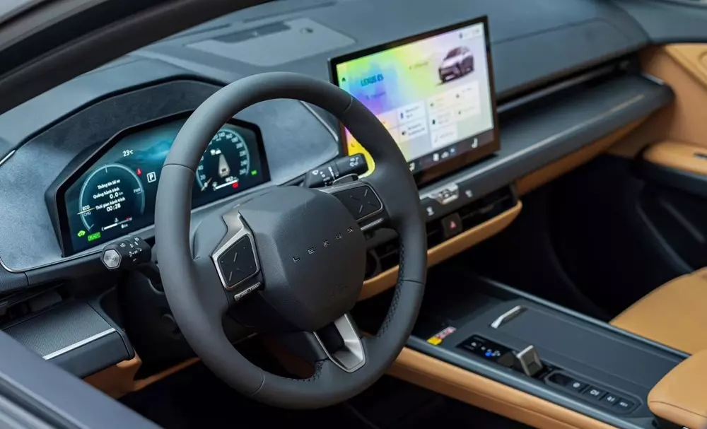 Khoang lái của Lexus ES 2026 có thiết kế tối giản và ít nút bấm cơ học